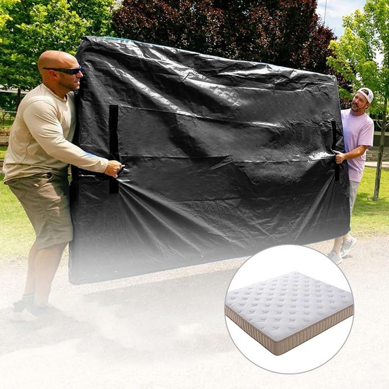 Grande materasso 208 x 200 cm protezione resistente (nero G)