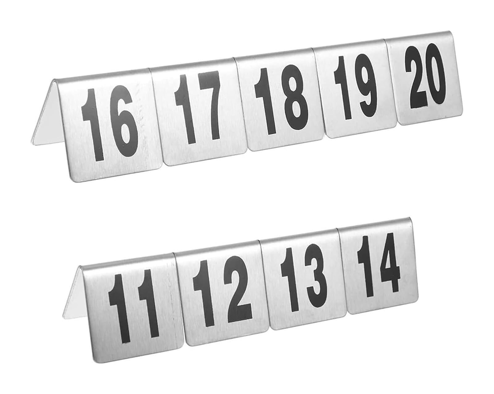 Numery stolików ze stali nierdzewnej, Dwustronne karty z numerami stołów namiotowych ze stali nierdzewnej 1-50 1-100 50x50MM(1-100)