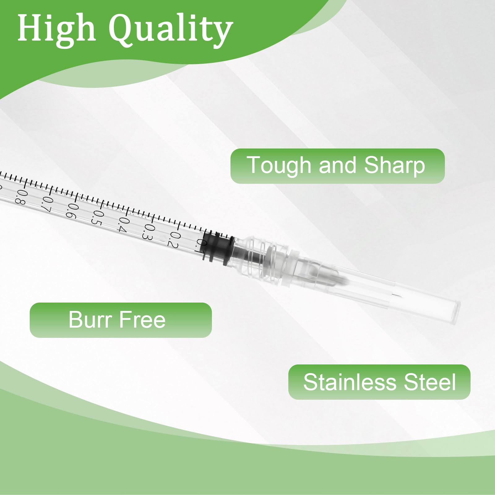 1ml Syringe with 27Ga 1/2inch Needle, 1cc Luer Lock Syringe, Pack of 100 — Amazon image 5