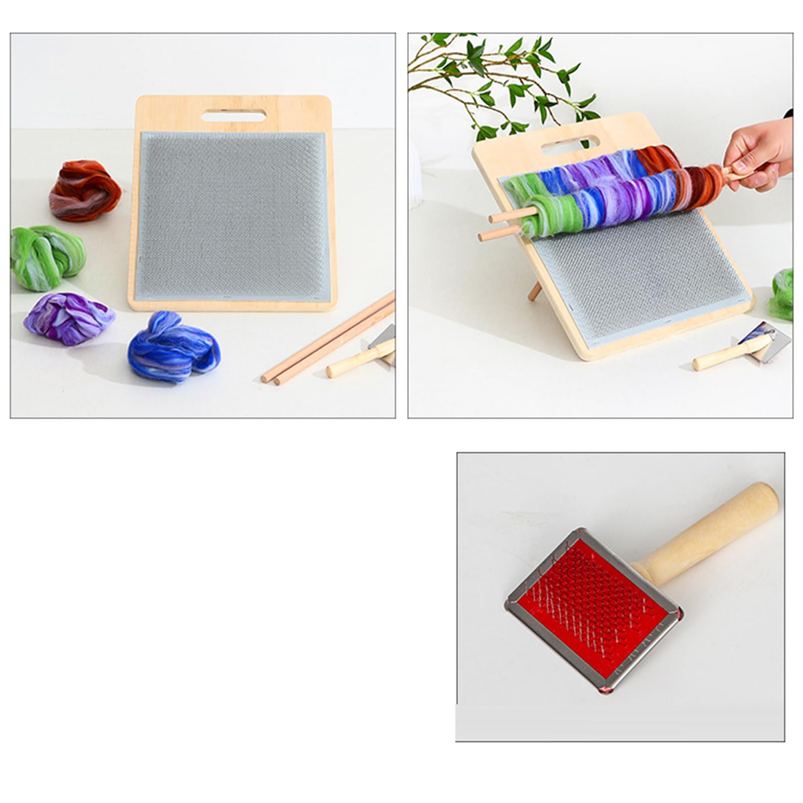 Kit De Tablero Para Mezclar Lana Tablero De Cardado Facil De Usar