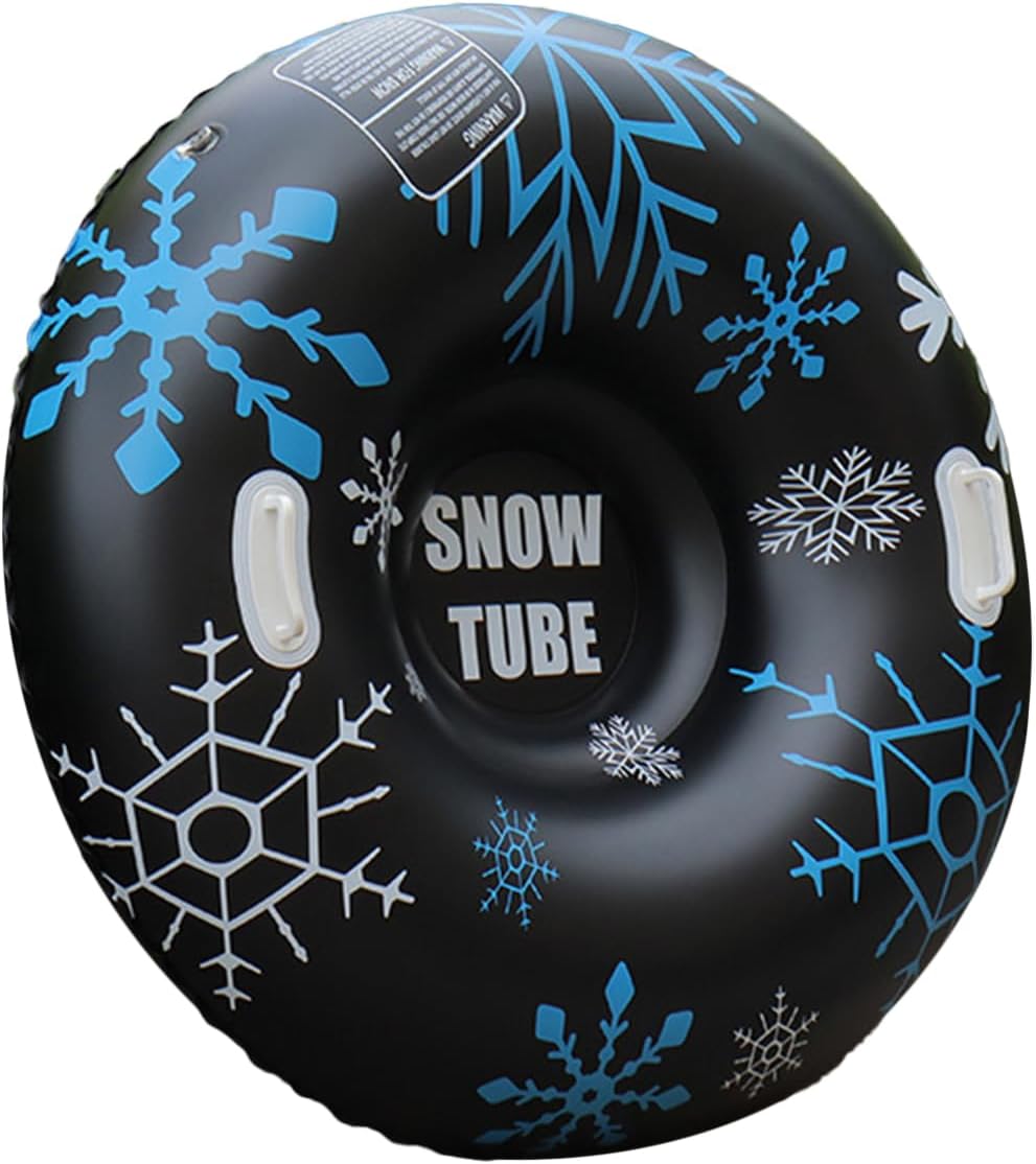 Snow Tube, Thickened PVC Double, Handle Donut with Inflatable, 35.43in Heavy Duty Sled for Christmas Iced River Lake, Winter Sports, Snow Tube Use for Skiing Women Men Friend Boy Girl