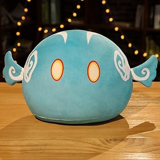 TANSHOW Genshin Slime Monster Plush Toy Genshin Impact Plushie Stuffed Doll Soft Pillow Cosplay Props for Game Fans Party Favor Decoration Birthday Gift 13.8 Inch (Anemo)