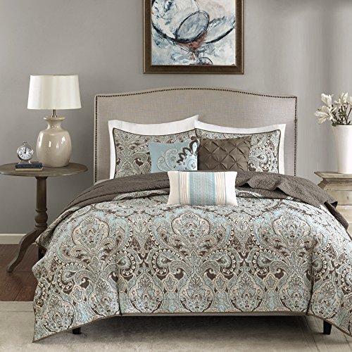 Compare Price blue and brown quilt on