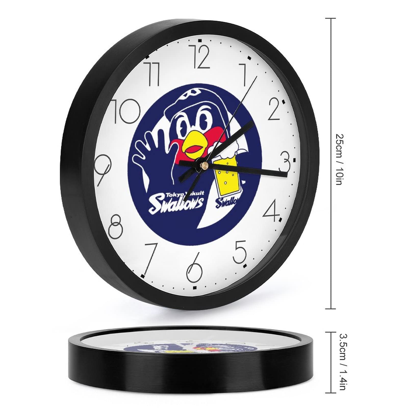 Amazon.co.jp: 掛け時計 東京ヤクルトスワローズ つば九郎 壁掛け時計