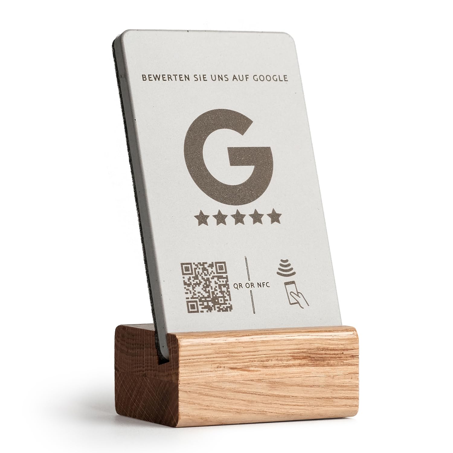 Google Bewertungsaufsteller mit NFC & QR-Code – Bewertungsschild für Unternehmen, Restaurant