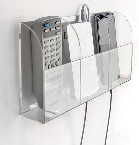 Miniatura 8 de VANCORE Soporte de teléfono de carga transparente montado en la pared - Estación inteligente para control remoto de TV - Caja de pared transparente
