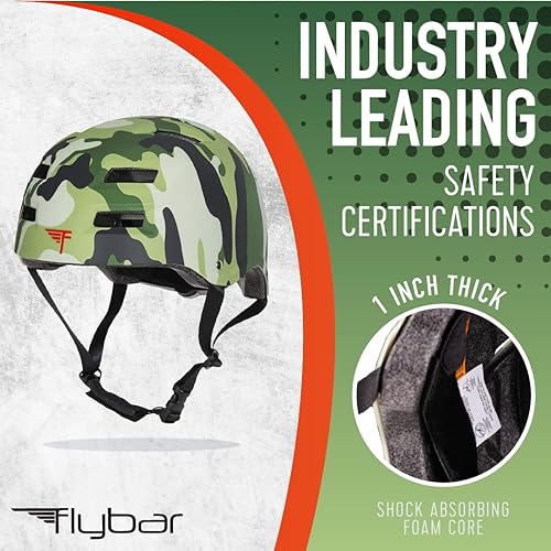 Miniatura 9 de Flybar Casco de bicicleta, casco multideportivo, ligero con doble certificación con esfera ajustable, protección contra impactos para actividades