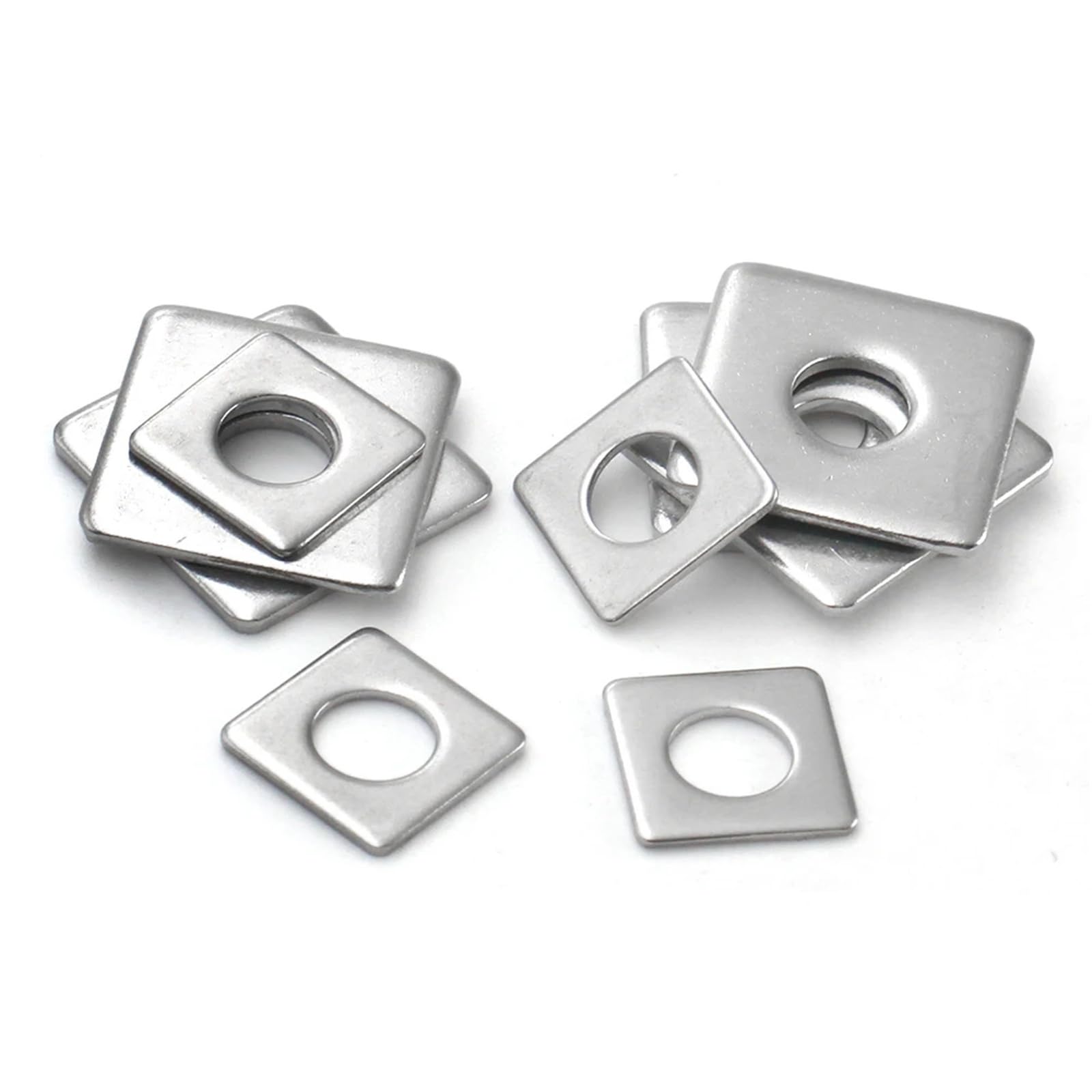 Placa cuadrada, arandela 304 plateada M3-M20, paquete de 240(M5x30x2mm 5pcs)