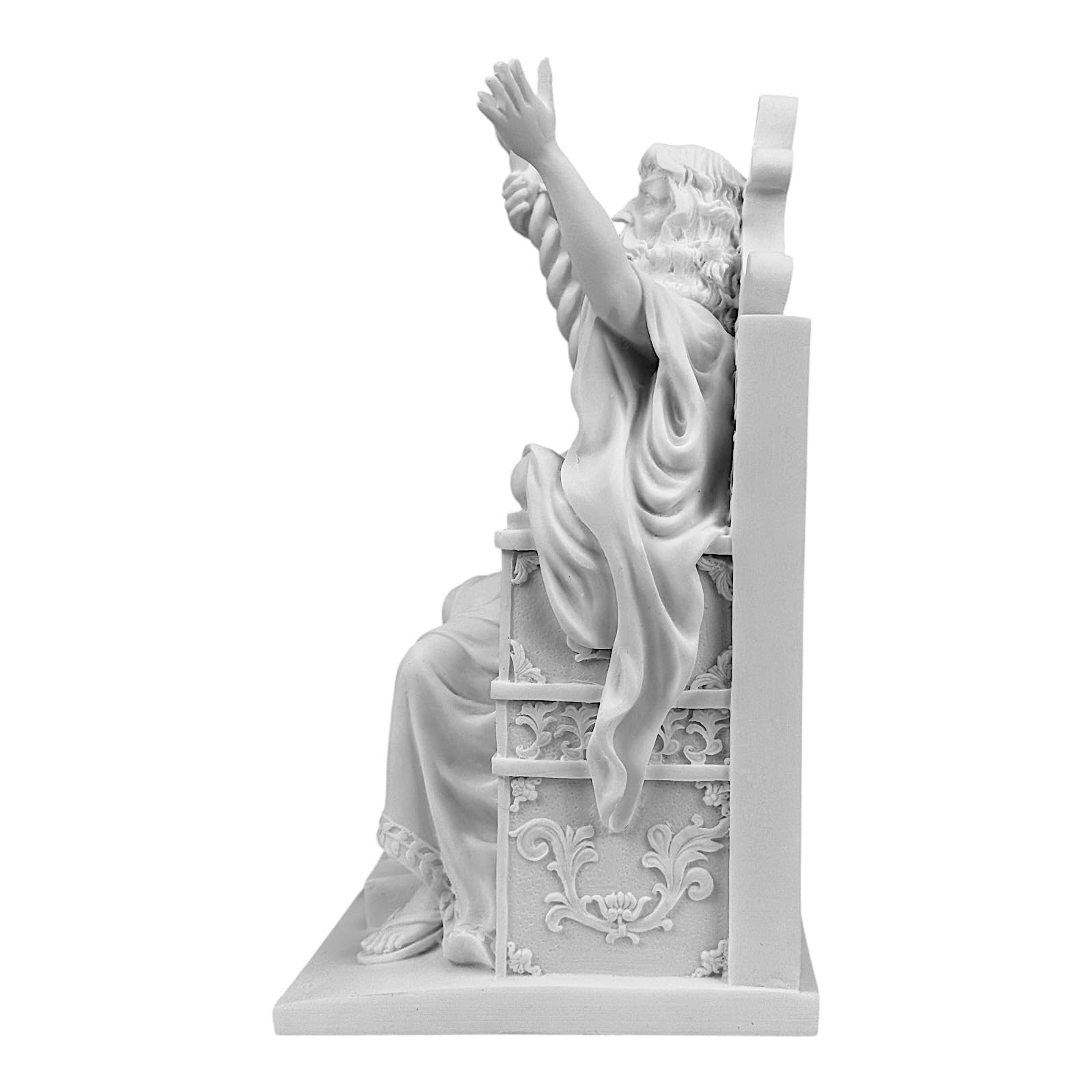 Zeus - Statua in marmo fuso – Padre degli Dei greco e romano – Scultura mitologia classica fatta a mano 25 cm