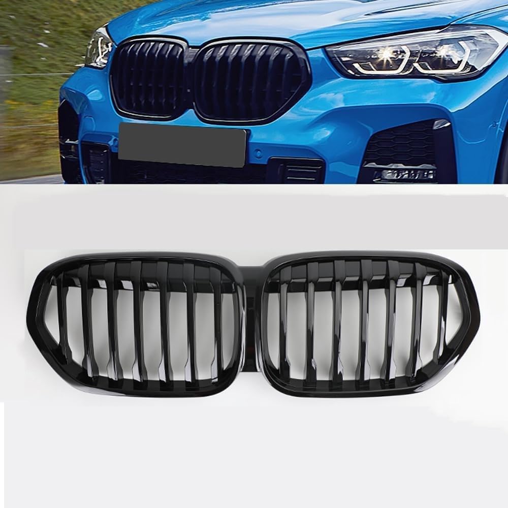 Grille Calandre Avant pour BMW X1 2020-2022 de Radiateur Noir