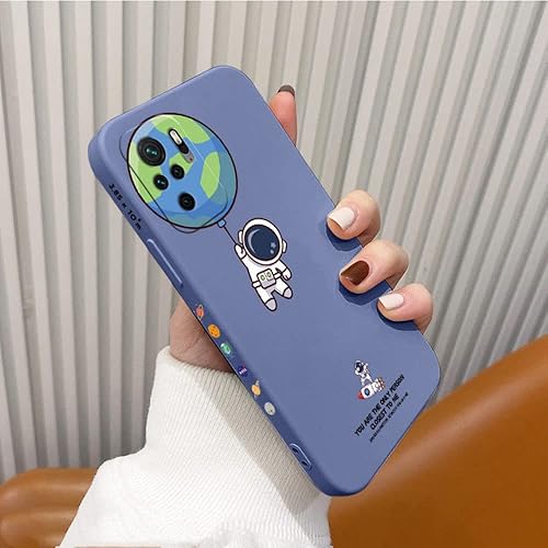 Linda funda de astronauta para Xiaomi para Redmi Note 10 9 8 11 Pro Plus 10S 9S 9T 8T 9C Mi 11T Poco X3 NFC M4 M3 F3 Cubierta de silicona líquida,