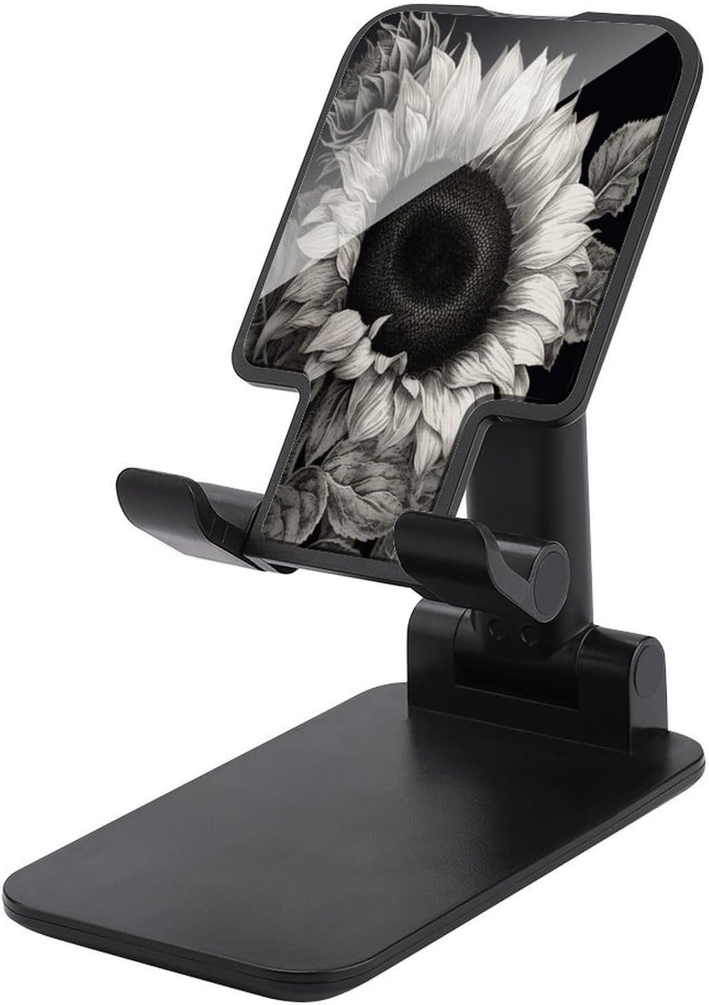 Grey Sunflower Foldable Cell Phone Stand for Desk Accessories