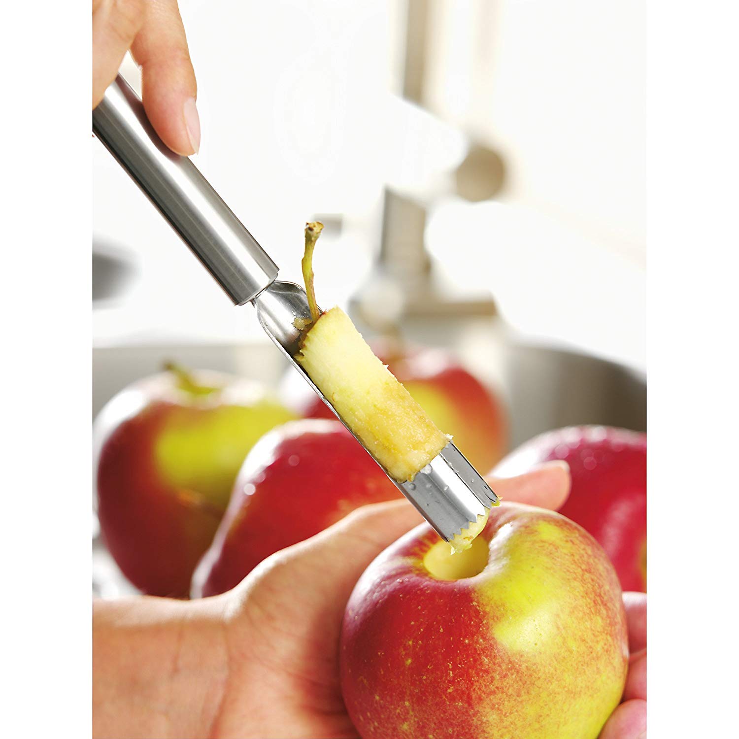 WMF Profi Plus Descorazonador Manzanas 21,5 cm Acero Inoxidable Cromargan Pulido