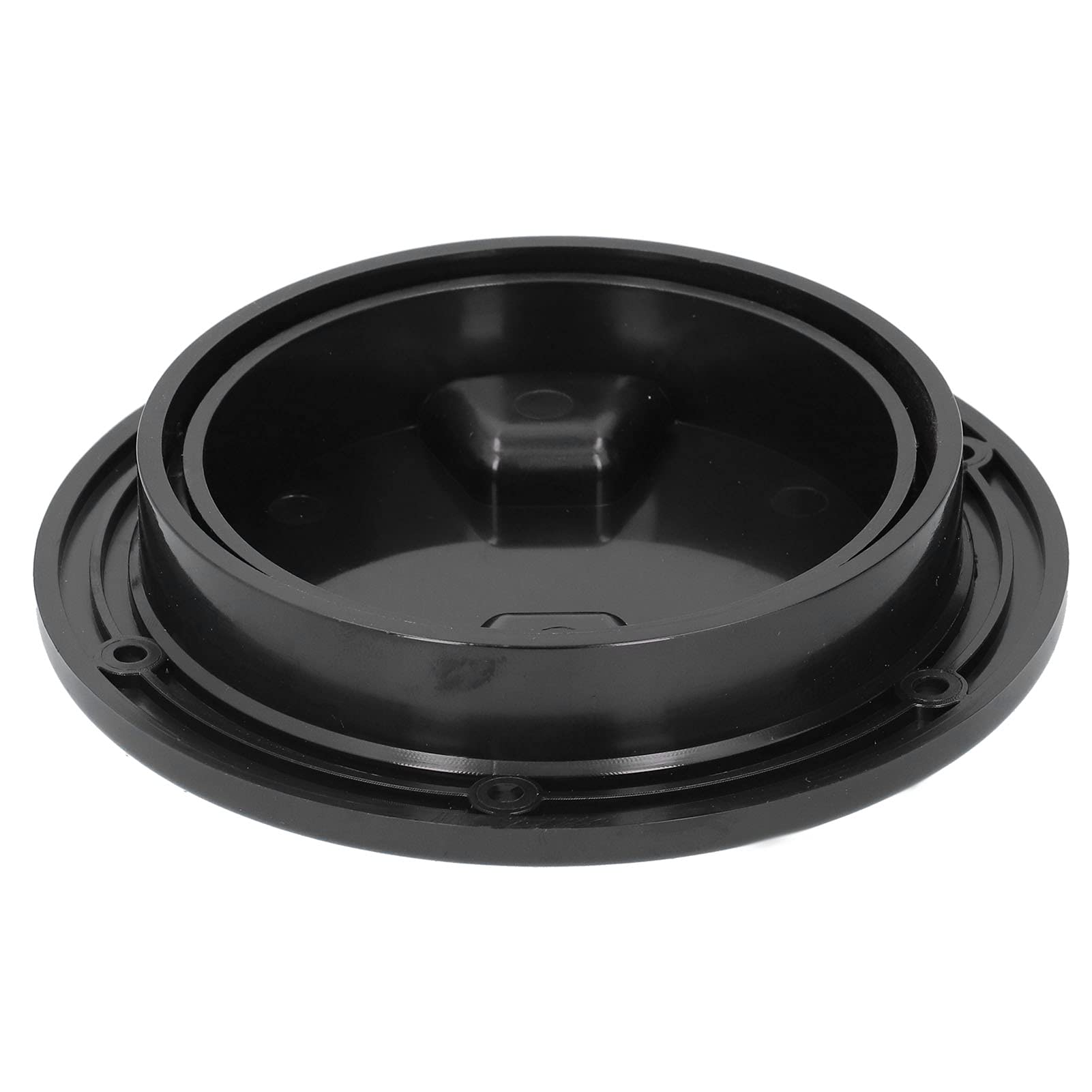 AntiUV 4in Boat Deck Plate ABS Round Inspection Hatch Cover in Black, Easy Installation for Marine Enthusiasts