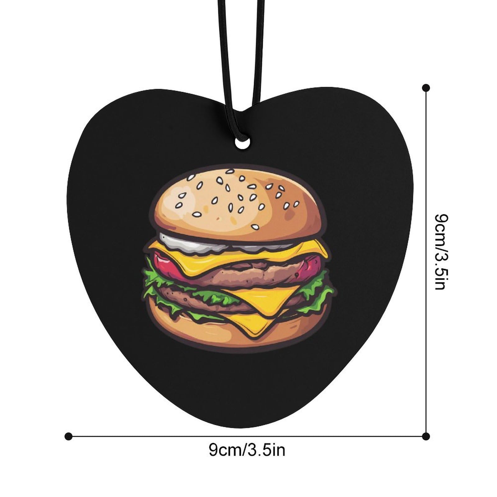 Cheeseburger Hamburger Burger Funny Food Car Air Freshener Hanging Aromatherapy Tablets for Car Accessories Love form