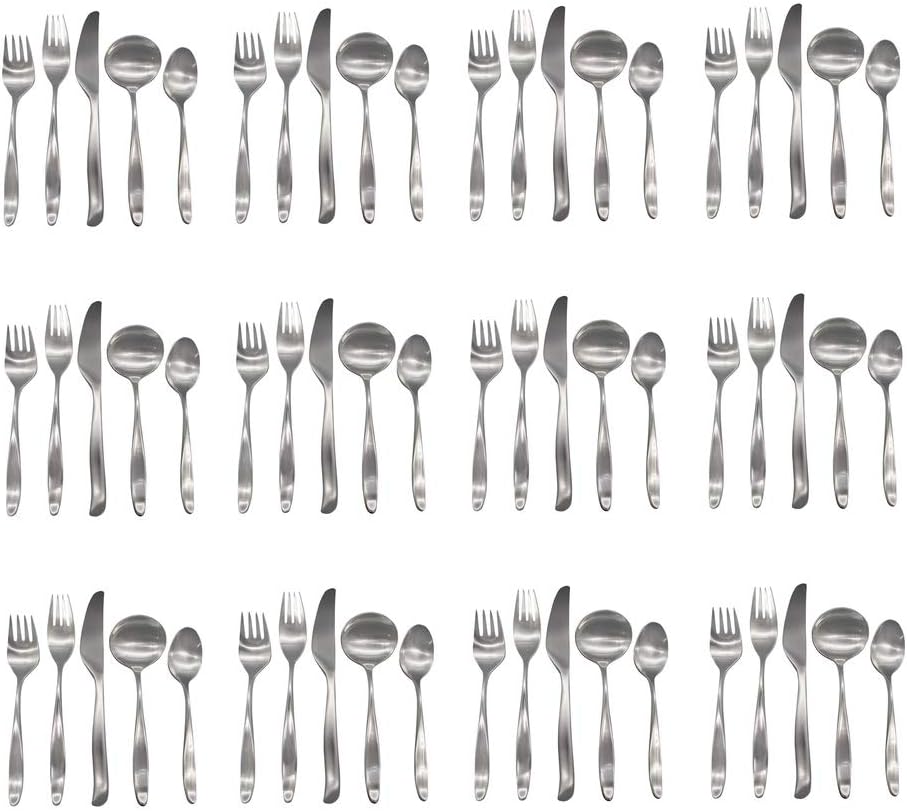 Lauffer Design 2 / Design II 18/8 Stainless Steel 60pc. Flatware Set