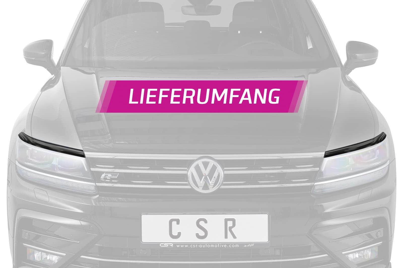 CSR-Automotive Scheinwerferblenden Kompatibel mit/Ersatz für VW Tiguan II (Typ AD1) SB286-G