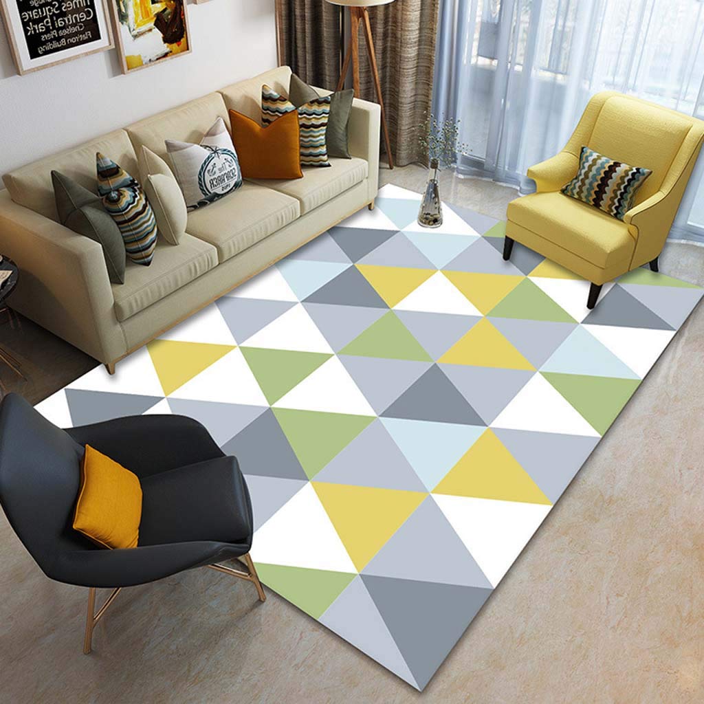 Tapis moquette géométrique chambre et foyer tapis de sol moderne motif lignes simples 80x120