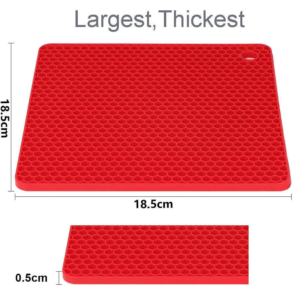 Lot de 4 Sets de Table, Anti-dérapant Anti-brûlure épaissir en Silicone Honeycomb Western Dining Pad pour la décoration de Mariage et Les Tapis de Table de fête de Noël