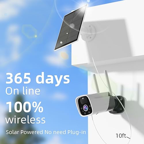 Miniatura 9 de Cámaras de seguridad inalámbricas alimentadas por energía solar para exteriores con detección de IA cámara de seguridad de visión nocturna a color