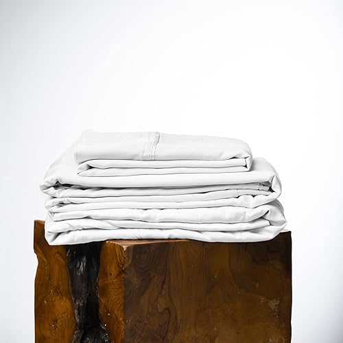 Olive + Crate Juego de fundas de almohada y sábanas refrescantes de eucalipto tamaño Queen  100% fibra Tencel certificada de Austria  Mejor que el