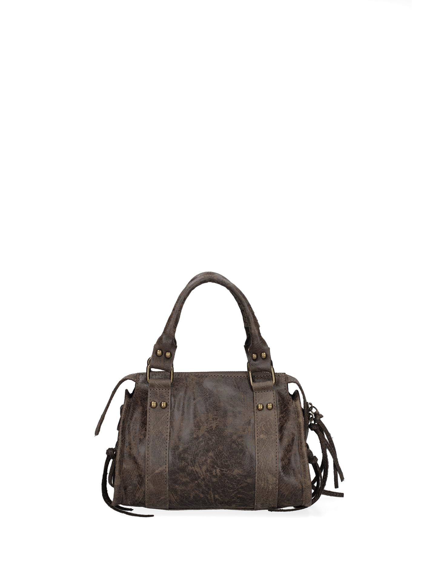 Gave Lux Borsa a Spalla Donna Vera Pelle Scamosciata 25cm, Prodotto Artigianale Made in Italy, Con Manico a Tracolla, GLX220609123FBG