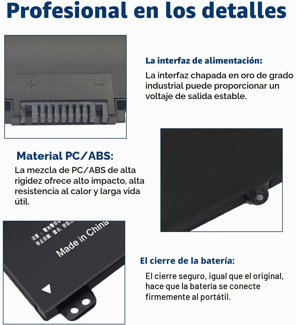 Batería de portátil de 41.7Wh HT03XL L11119-855 para HP Pavilion 14-CE 14-CK 14-DQ 15-CS 240 245 G7 14-CK0001LA 14-CK0061ST 15-CS0064ST 15-CS3073CL 17-BY0021DX 17-BY0053CL HSTNN-UB7J HT03041XL L11421