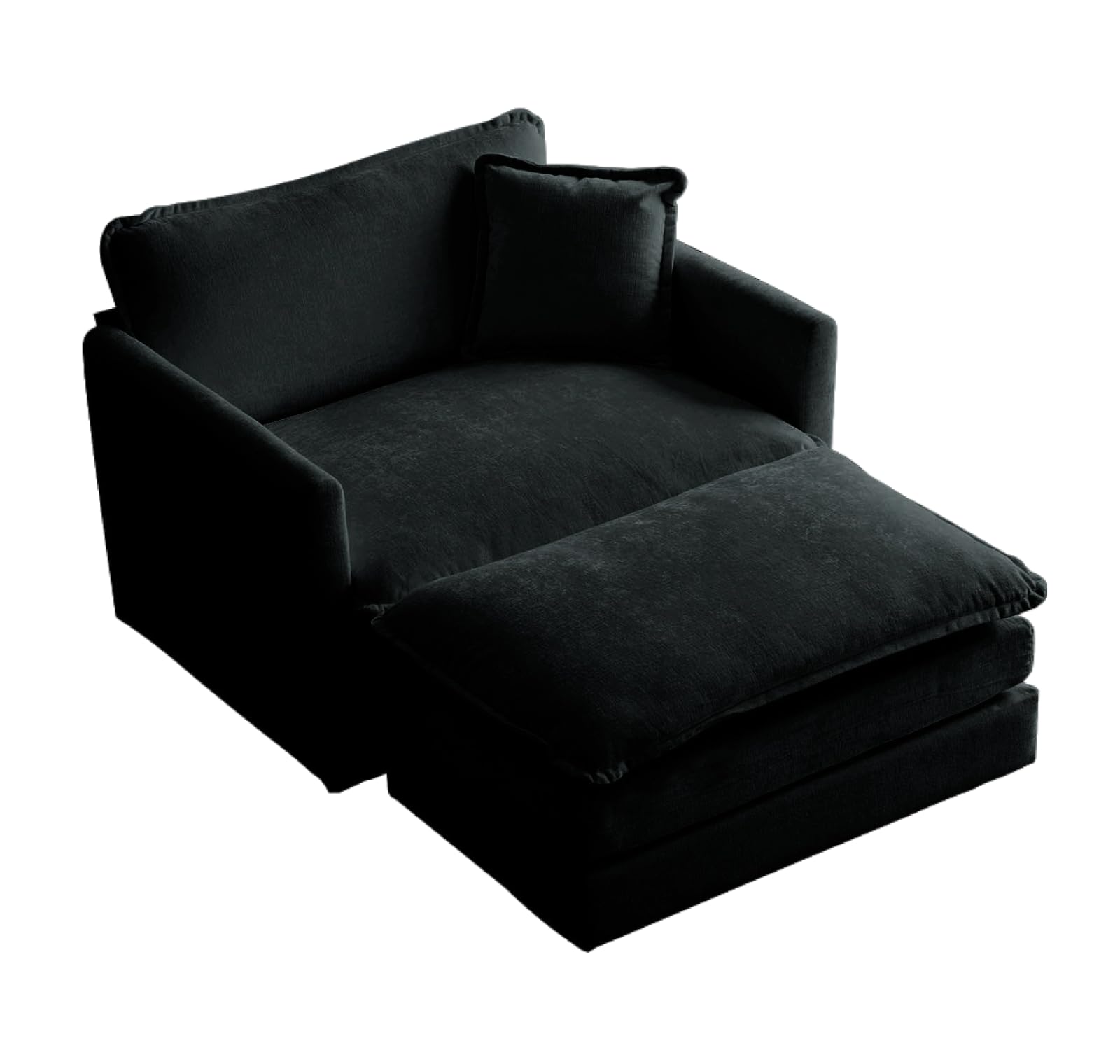 Miscoos Chenille Oversized Chair with Ottoman 41.4”W