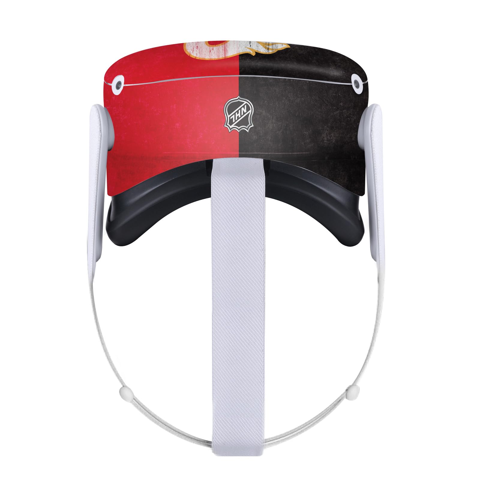 Head Case Designs Officially Licensed NHL Half Distressed Calgary Flames Vinyl Sticker Skin Decal Cover Compatible with Meta Quest 2