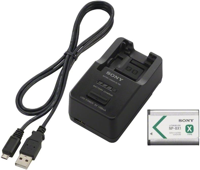Sony ACCTRBX Battery Charger, Battery and USB Cable (Black)