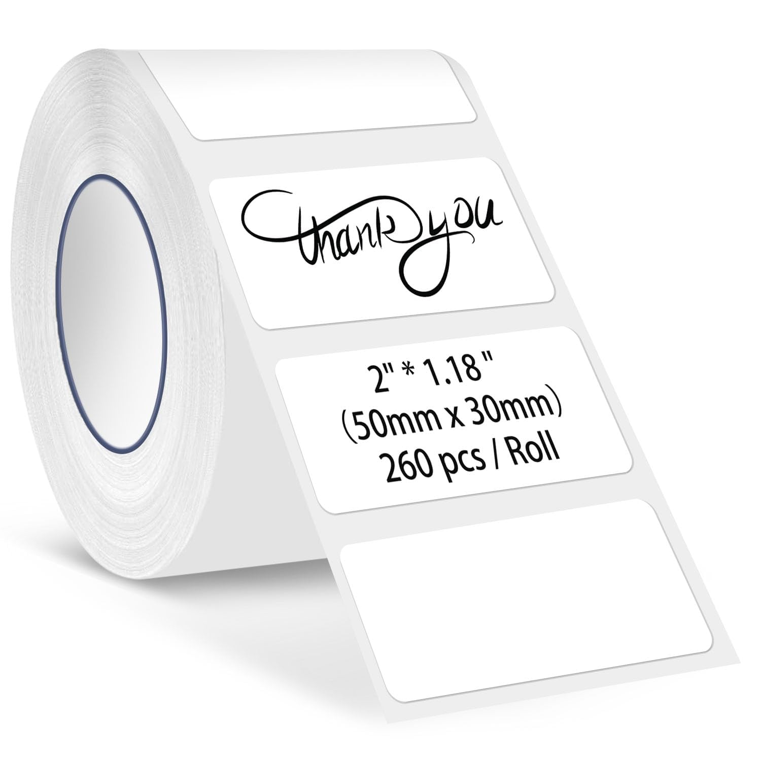 Rongta R22 Label Maker Tape Labels, Genuine Laminated Thermal Label Tape Refill, Waterproof Oilproof Highly Adhesive Auto Detect Labels, Black on White (White, 50mm x 30mm)