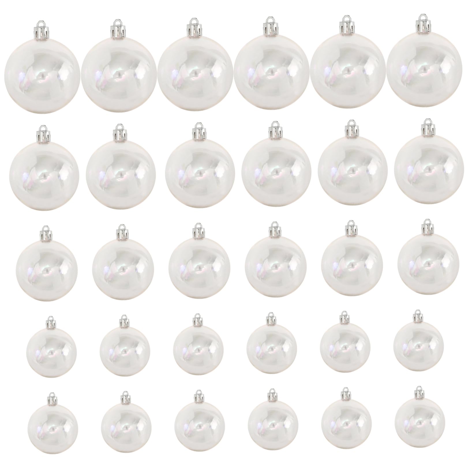 Boules de Noël irisées haut de gamme transparentes et incassables pour design épuré
