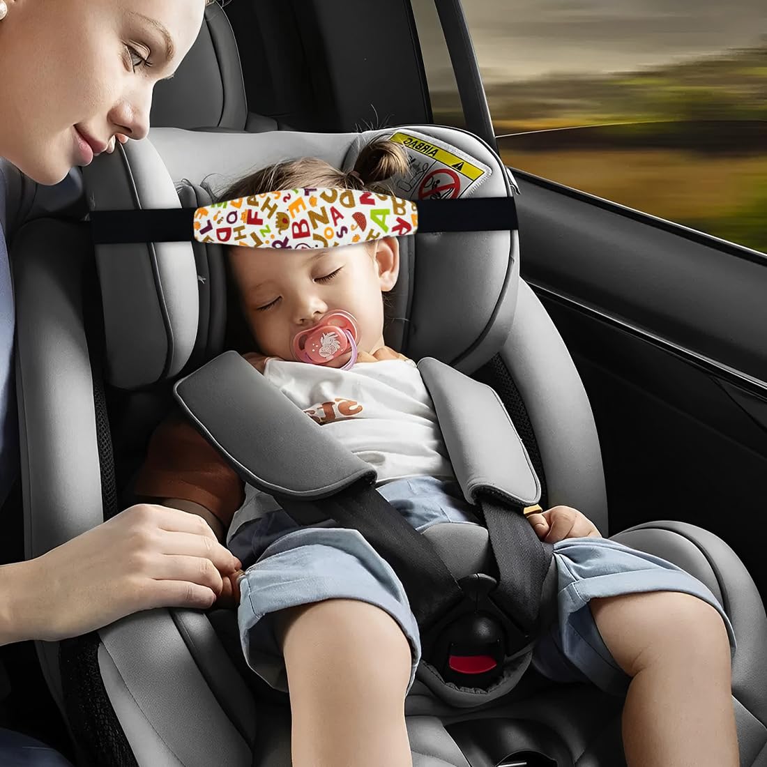 Appui-tête Réglable Pour Enfant – 2 Pièces, Maintien De La Tête En Voiture, Protège Cou Et épaules, Coton Doux