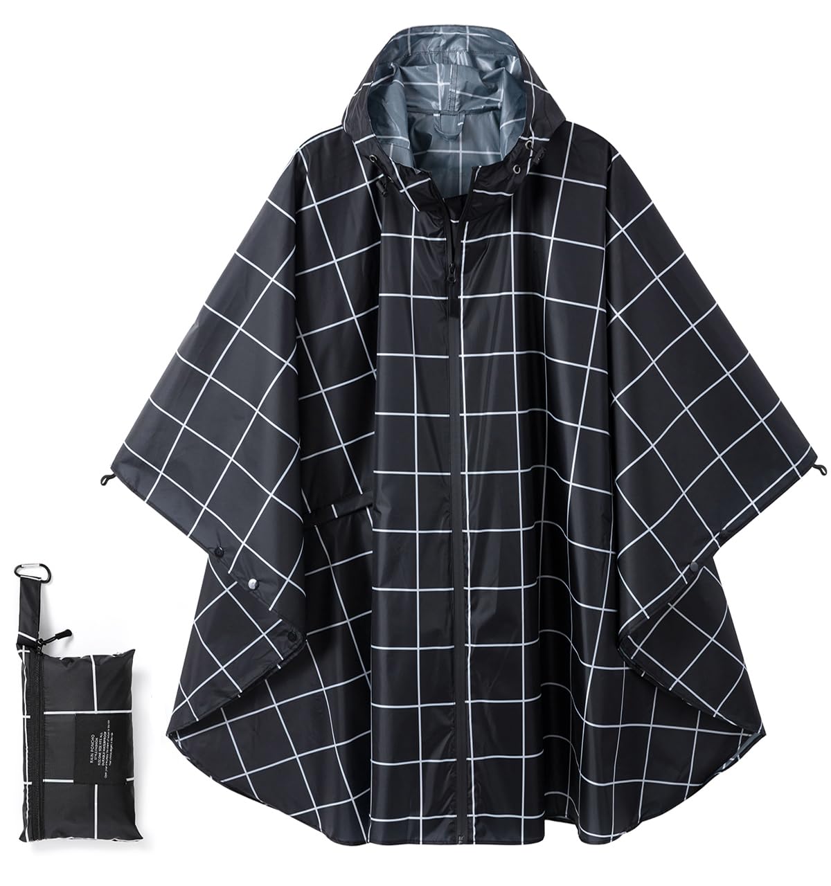 SIRMEDAL Regenponcho Damen Wasserdicht Atmungsaktiv, Leicht Faltbar Regenmantel mit Reißverschluss Tasche