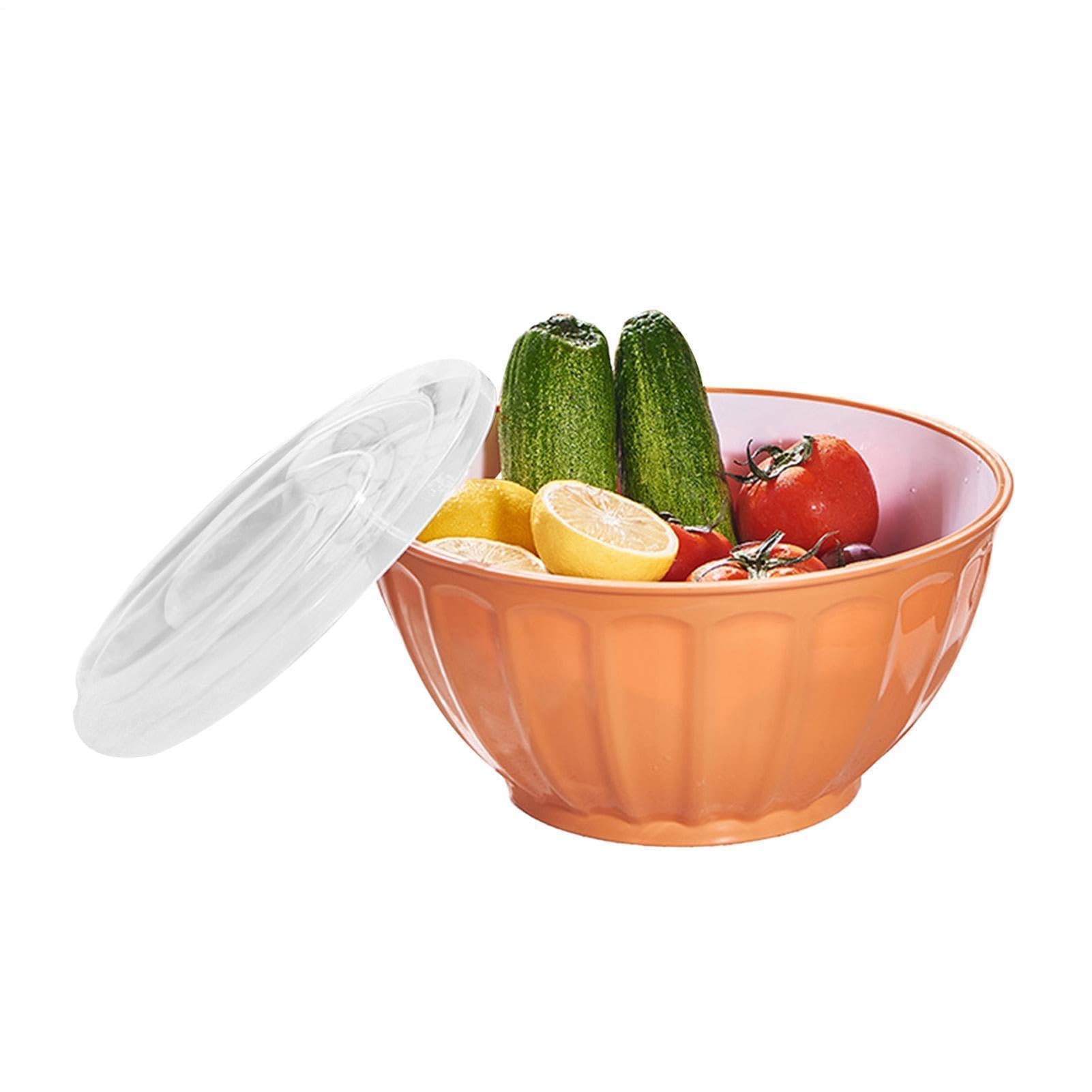 Große Salatschüssel – 1,3 l Pommes-Schüssel – Dinner-Partys Schalen Behälter zum Servieren von Müsli, Nudeln, Popcorn, Snacks, Salat, Nudeln
