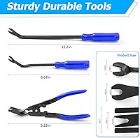 Vista 2 de AUCELI Juego de 3 alicates de clip, kit de herramientas de extracción de moldura automática, herramienta de palanca para quitar sujetadores de panel
