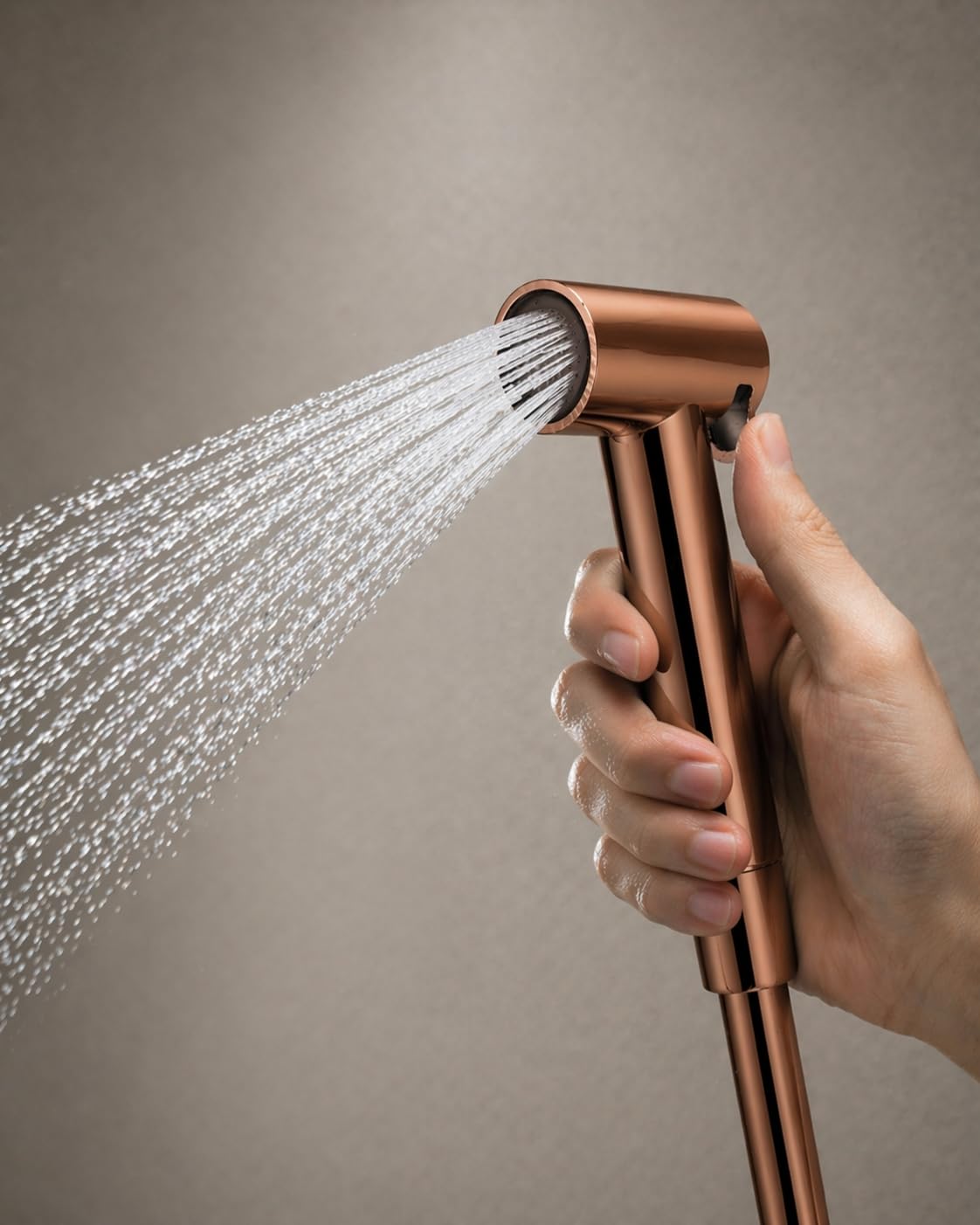 Ducha Higiénica para WC Empotrada con Grifo Monomando y Flexo | Bidet WC de Pared con Agua Fría y Caliente | Grifería Baño Moderna IMEX Toscana