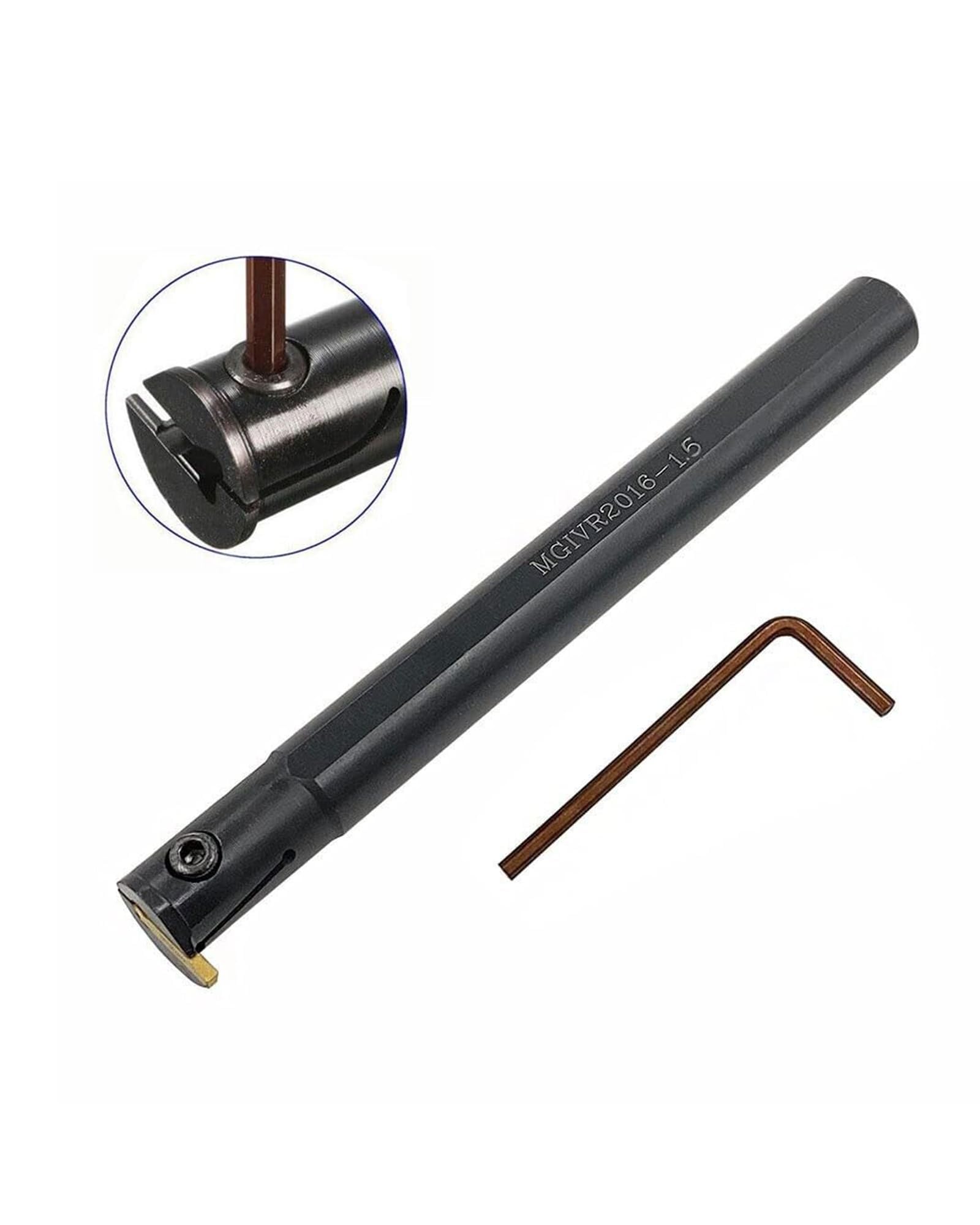 5/8" Portaherramientas para ranurado de agujeros internos MGIVR2016-1.5 Herramientas de ranurado y 11 piezas MGMN150 de 1.5 mm Hoja de corte de carburo.
