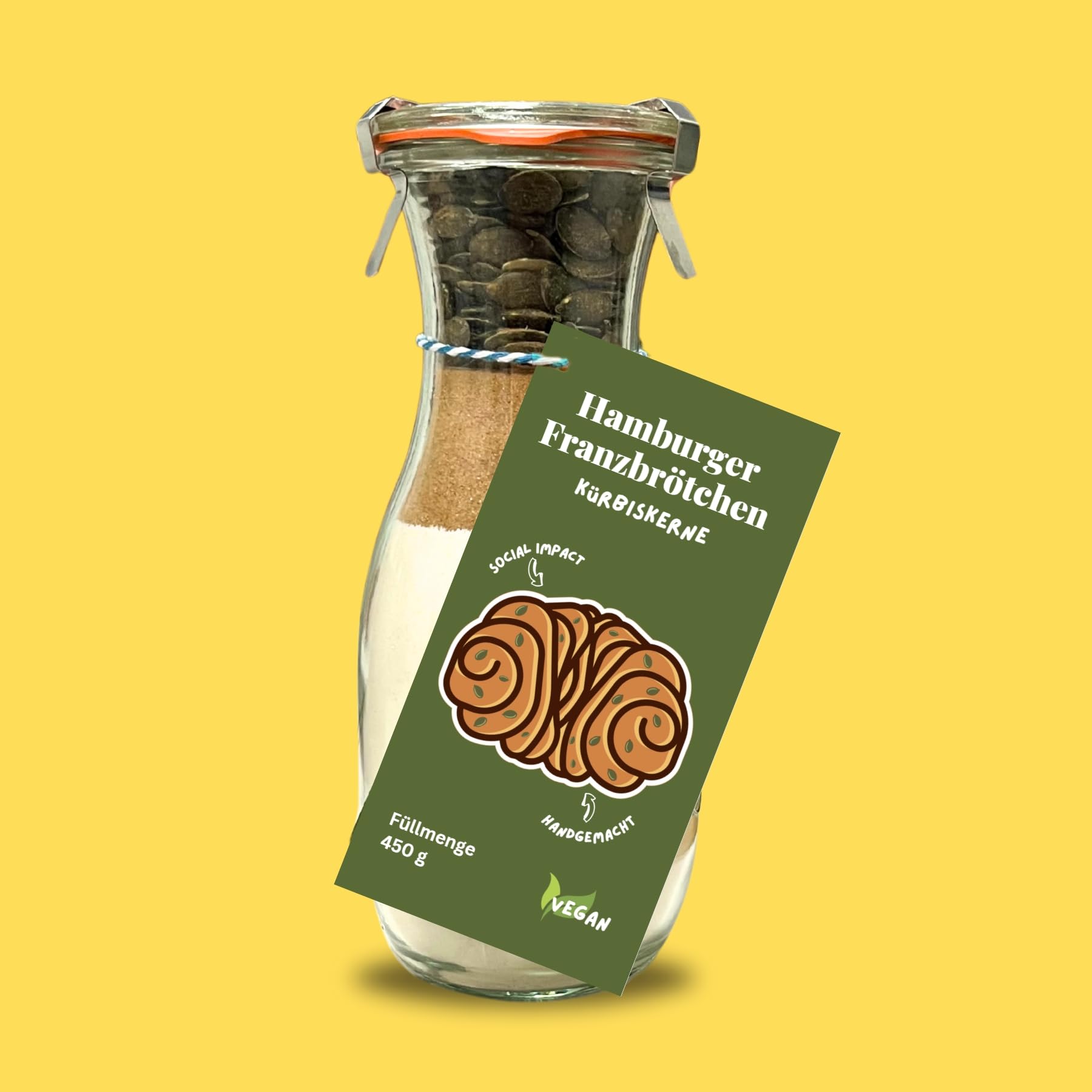Franzbrötchen Backmischungen Geschenkset mit vier leckeren Sorten, vegan mit nachhaltigen und regionalen Zutaten als Geschenk oder Souvenir aus Hamburg