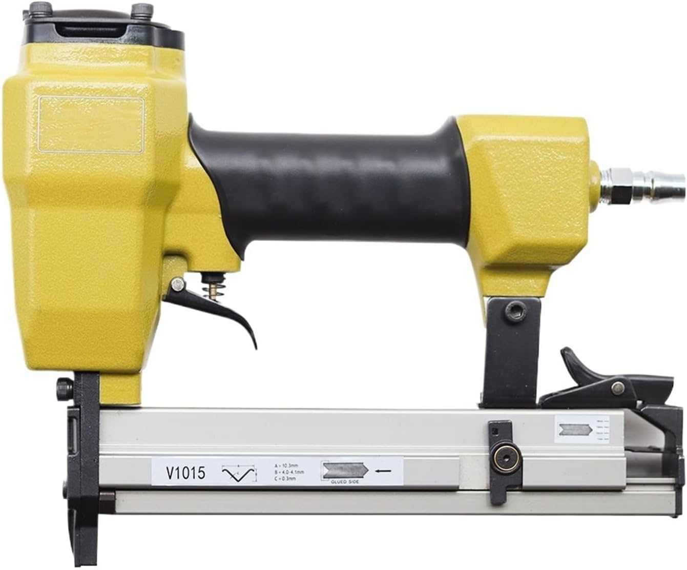 AALLYN Pneumatic Decorative Stapler Pneumatic V Nailer Power Tool Nail Gun Frame Fixed Line Angle Nailer Pneumatic Nail Angle Gun V-Type Nail Gun 6mm 7-10-12-15