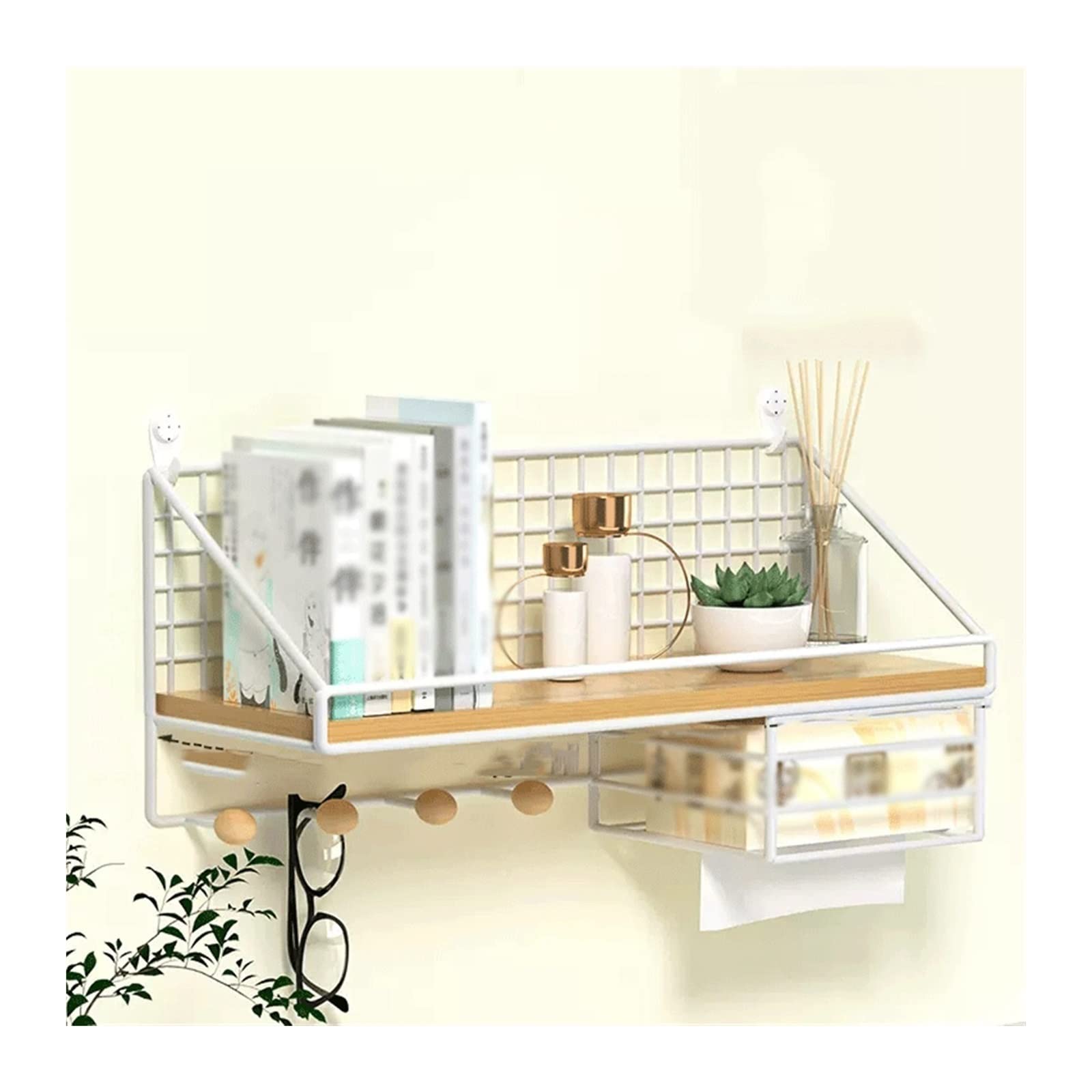 Portaoggetti Doccia Scaffale portaoggetti Portaoggetti da toilette in metallo monostrato Scaffale portaoggetti da parete for dormitorio Cesto da appendere alla parete da cucina Scaffale portaoggetti i