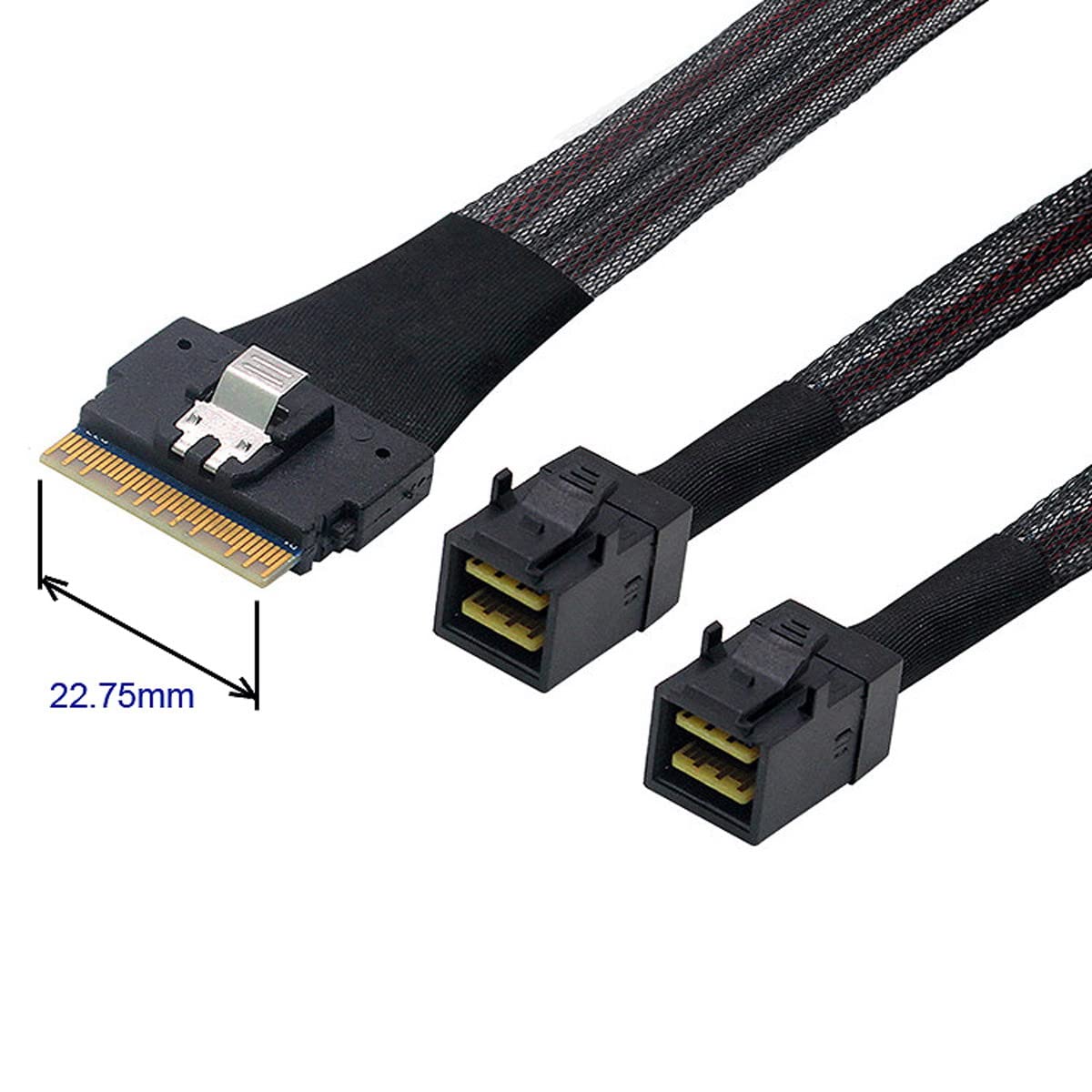 Cablecc Cavo PCI-E Ultraport Slimline SAS Slim 4.0 SFF-8654 8i 74pin a doppio SFF-8643 4i Mini SAS HD cavo PCI-Express