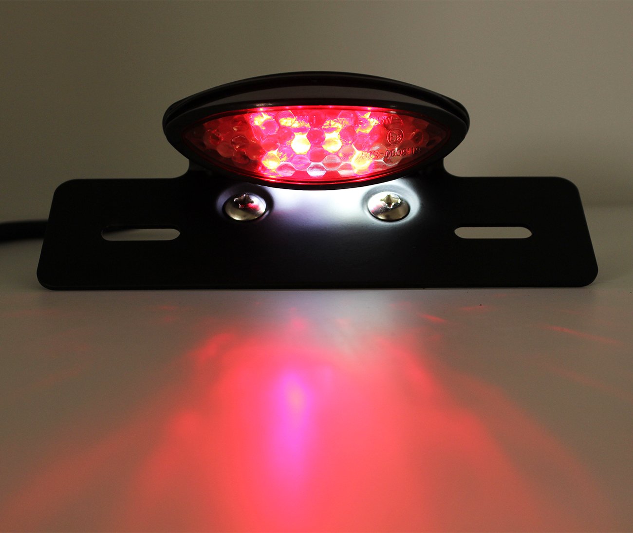 14 LED Luci posteriori per moto Stop Luce targa LED Fanale posteriore integrato Luce freno Indicatore di direzione per bici da strada, scooter, cruiser, chopper Dirt Bike ATV fuoristrada