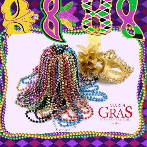 144-PCS-Red-Mardi-Gras-Beads-Red-Christmas-Bead-Necklaces-Red-Valentine-Beads-Necklaces-4th-of-July-Beads-Necklaces-33-7-mm-Party-Beads-for-Patriotic-Day-Mardi-Gras-Christmas-Party-Favors 144 PCS Red Mardi Gras Beads Red Christmas Bead Necklaces Red Valentine Beads Necklaces 4th of July Beads Necklaces 33 7 mm Party Beads for Patriotic Day Mardi Gras Christmas Party Favors