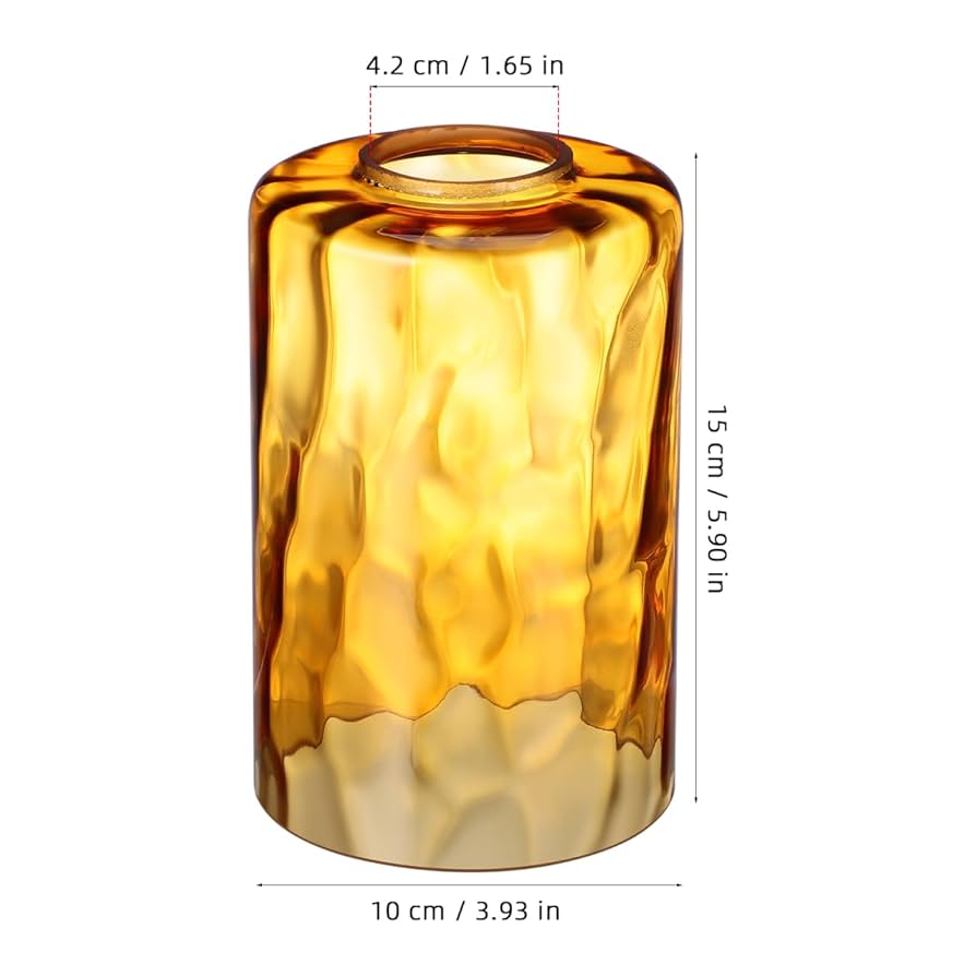 MAGICLULU Orange Glass Lampshade, Rustic Amber Lampshade for