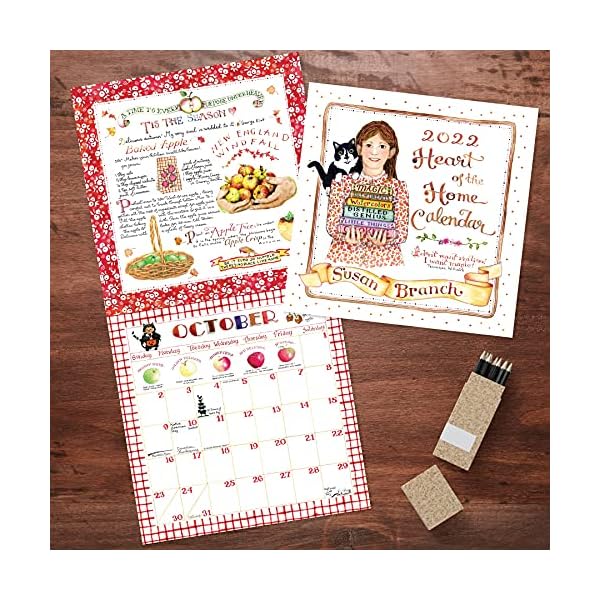 TF PUBLISHING - Susan Branch (Heart of the Home) Wandkalender 2022 – Zuhause und Büro Organizer – großes monatliches… – Bild 4