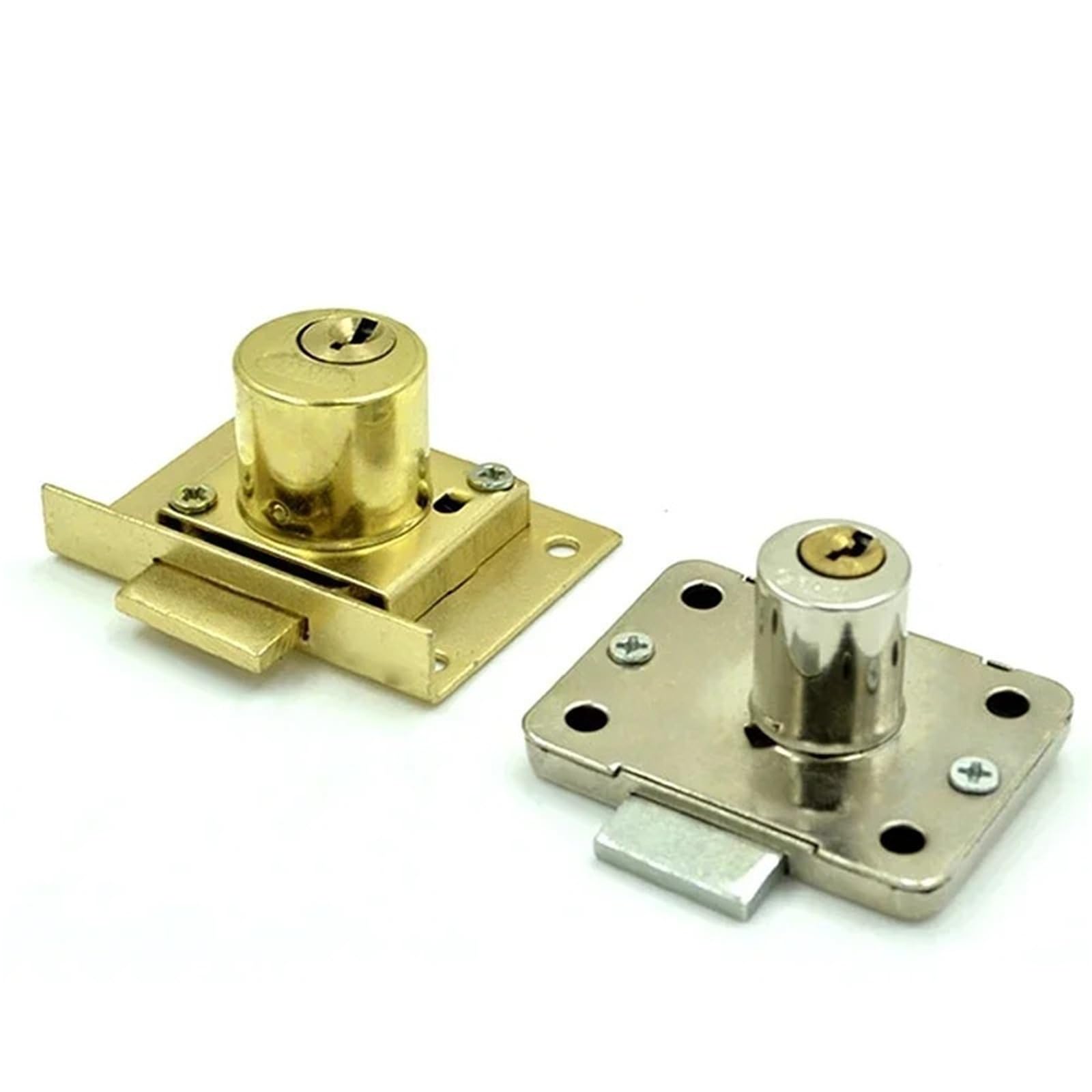 Zamek do szuflady, 22 mm, 16 mm, do domu, szafy, na biurko, do szkoły, szuflady, biura, szafy, szafy na ubrania, drzwi, mebli, hadrware MX08, 1 sztuka (22 mm, złote różnice kluczy)