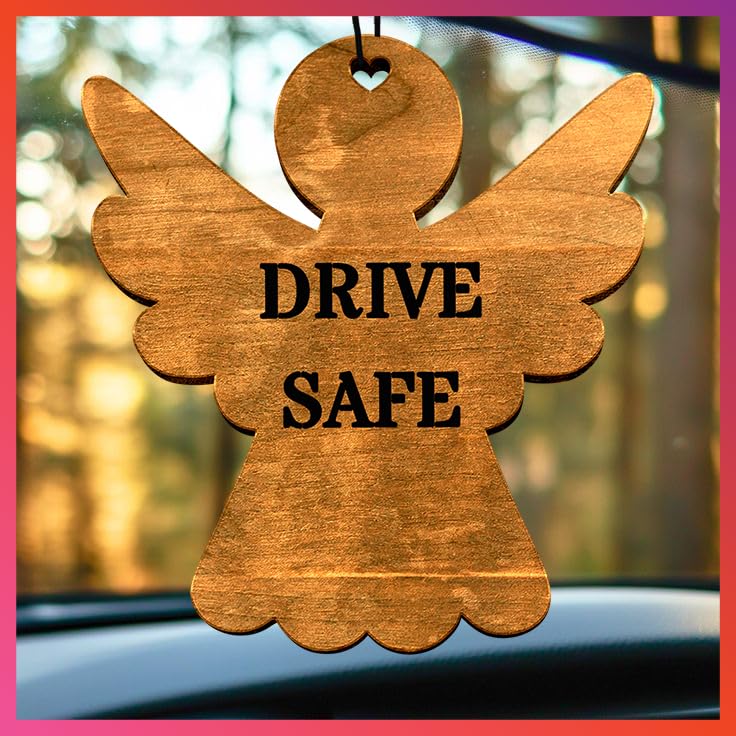 Image of Car Fragrance for 365 Days FreshWood Drive Safe Ornament ❘ Rear View Air freshener ❘ Mirror Car Hanging Ornament ❘ Gift Idea for Him ❘ Gift Idea for Her ❘ Hand Made Car Essential