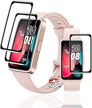 用 Huawei Band 9 / Band 8 フィルム PET複合材 炭素繊維 3D曲面 【3枚セット 国産旭硝子素材】 用 huawei band 9 ガラスフィルム 高透過率 超薄型 用 huawei band8 液晶 保護フィルム 耐衝撃 全面保護 硬度9H 引っかきキズに強 自動吸着 気泡なし 簡単貼り付け