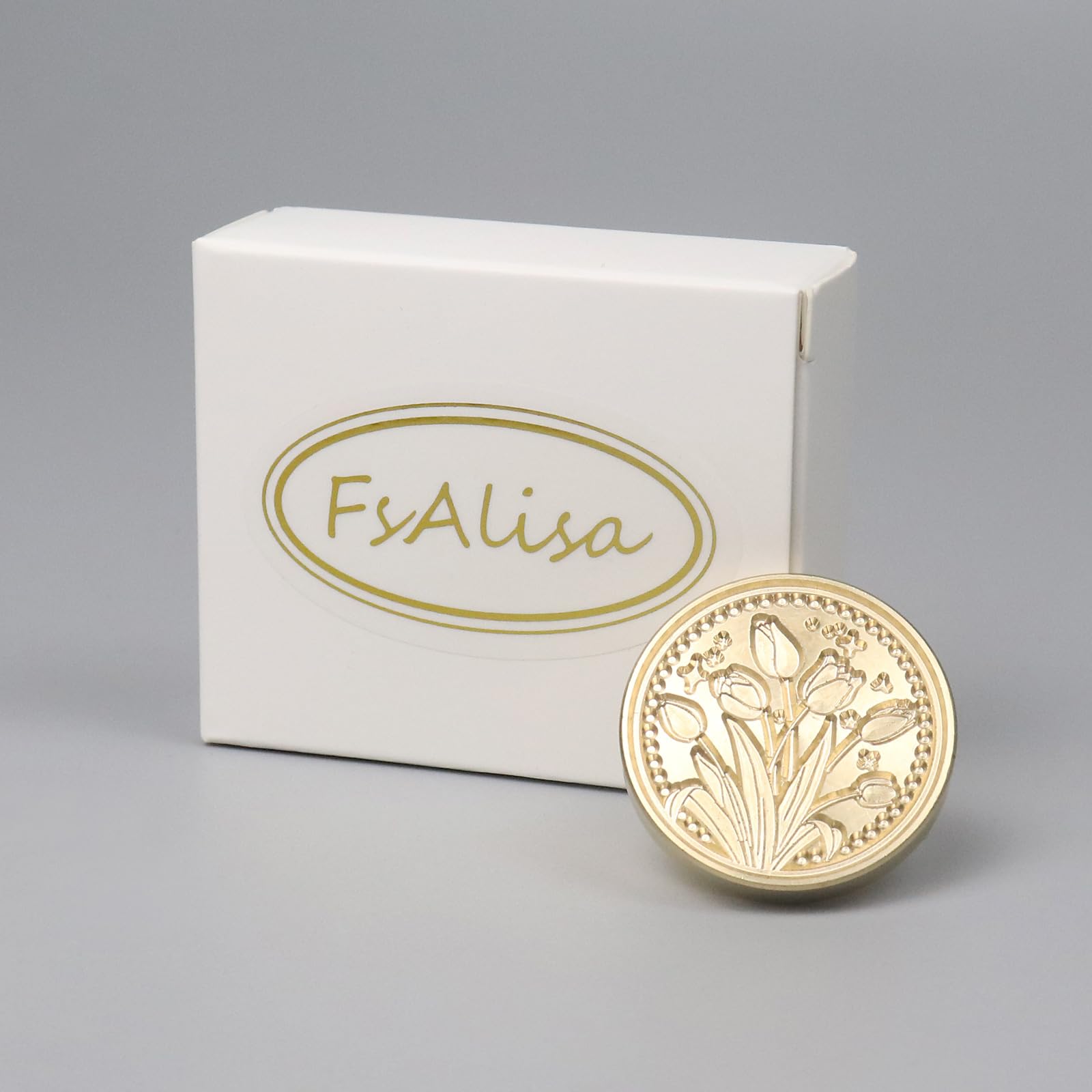 fsalisa Botanical Sealing Wax Stamp Head Tulip Brass Head without Handle Flower Plant Wax Seal Stamp Head Embellishment Wedding Invitations - Image 3